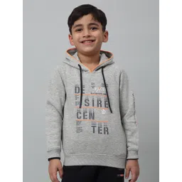 Cantabil Boys Typography Printed Hooded Fleece Pullover Sweatshirt-picture-10