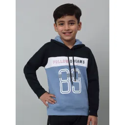 Cantabil Boys Typography Printed Hooded Fleece Sweatshirt-picture-17