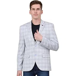 cantabil Checkered Full Sleeves Notch Lapel Casual Blazer for Men | Casual Blazer for Men | Men Blazer for Casual (P_MBZC00073)-picture-47