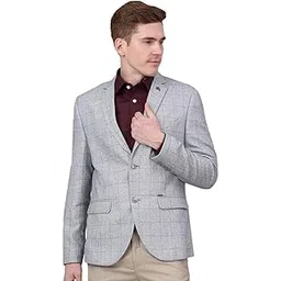 cantabil Checkered Full Sleeves Notch Lapel Formal Blazer for Men | Formal Blazer for Men | Men Blazer for Formal (P_MBZF00155A)-picture-49