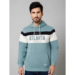 Cantabil Colourblocked Hooded Cotton Sweatshirt-picture-13