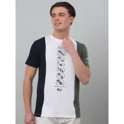 Cantabil Colourblocked Typography Printed Round Neck Short Sleeves Cotton T-shirt-picture-22