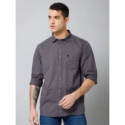 Cantabil Comfort Floral Printed Spread Collar Cotton Casual Shirt-picture-35