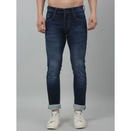 Cantabil Dark Blue Straight Fit Jeans-picture-11