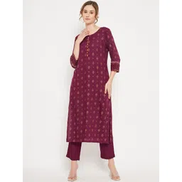 Cantabil Ethnic Motifs Printed Kurta with Trousers-picture-15