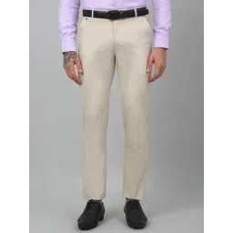 Cantabil Fawn Regular Fit Texture Trousers-picture-45