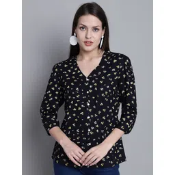Cantabil Floral Printed V-Neck Top-picture-23