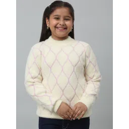 Cantabil Girls Geometric Self Design Acrylic Pullover-picture-14