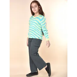 Cantabil Girls Striped Woollen Pullover-picture-31