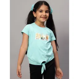 Cantabil Girls Typography Printed Applique T-shirt-picture-30