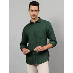 Cantabil Green Cotton Regular fit Solid Shirts-picture-22