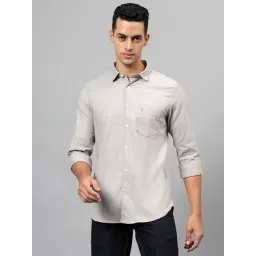 Cantabil Green Cotton Regular fit Solid Shirts-picture-19
