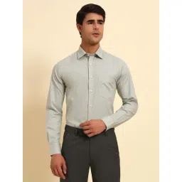 Cantabil Green Regular Fit Self Design Formal Shirt-picture-12