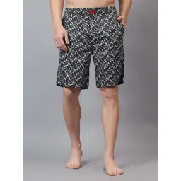 Cantabil Grey & Black Cotton Regular Fit Printed Boxers-picture-14
