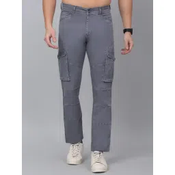Cantabil Grey Regular Fit Cargo Jeans-picture-25