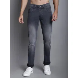 Cantabil Grey Regular Fit Lightly Washed Jeans-picture-27