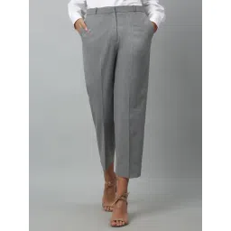 Cantabil Grey Regular Fit Mid Rise Trousers-image-35
