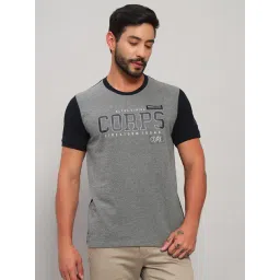 Cantabil Grey Regular Fit Printed T-Shirt-picture-40