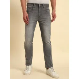 Cantabil Grey Regular Fit Solid Denim Jeans-picture-16