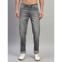 Cantabil Grey Regular Fit Solid Jeans-picture-20