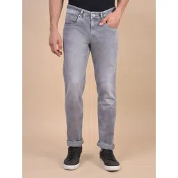 Cantabil Grey Regular Fit Solid Jeans-picture-28