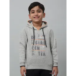 Cantabil Kids Grey Melange Printed Full Sleeves Sweatshirt-picture-36