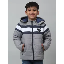 Cantabil Kids Grey Quilted Full Sleeves Jacket-picture-23
