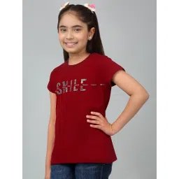 Cantabil Kids Maroon Printed T-Shirt image 3
