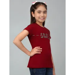 Cantabil Kids Maroon Printed T-Shirt image 4