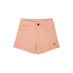 Cantabil Kids Peach Cotton Regular Fit Shorts-picture-39