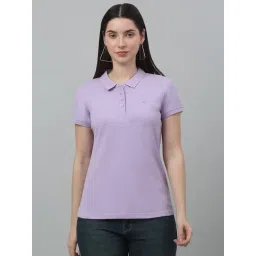 Cantabil Lavender Poly Cotton Regular Fit Polo T-Shirt-picture-13