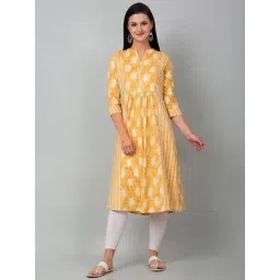 Cantabil Light Mustard & White Printed Kurta-picture-35