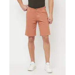 Cantabil Light Orange Cotton Regular Fit Shorts-picture-42
