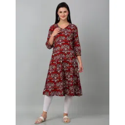 Cantabil Maroon Cotton Printed Kurta-picture-24