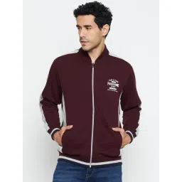 Cantabil Maroon Regular Fit Printed Bomber Jacket-picture-45