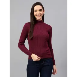 Cantabil Maroon Regular Fit Sweater-picture-32