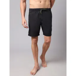 Cantabil Men Black Solid Cotton Lounge Shorts-picture-32