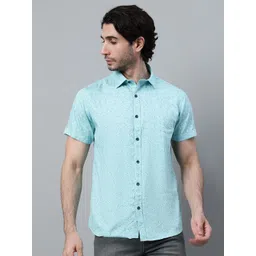 Cantabil Men Blue Printed Casual Shirt-picture-23