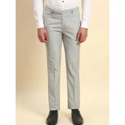 Cantabil Men Checked Comfort Trousers-picture-27