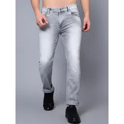 Cantabil Men Clean Look Low Rise Heavy Fade Stretchable Cotton Jeans-picture-26