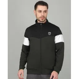 cantabil Men Colourblock Zip-Front Bomber Jacket-picture-15