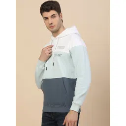 Cantabil Men Colourblocked Hooded Sweatshirt image 3