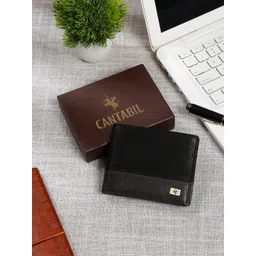 Cantabil Men Colourblocked Leather Two Fold Wallet-picture-41