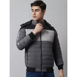 Cantabil Men Colourblocked Lightweight Hooded Padded Jacket-picture-27