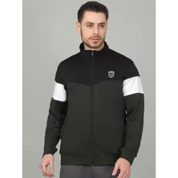 Cantabil Men Colourblocked Open Front Jacket with Patchwork-picture-26