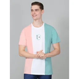 Cantabil Men Colourblocked Round Neck Cotton T-shirt-picture-42