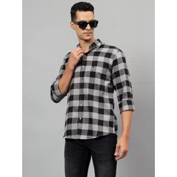 Cantabil Men Comfort Buffalo Checks Checked Casual Shirt-picture-38