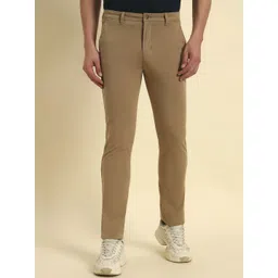 Cantabil Men Comfort Easy Wash Mid-Rise Slim Fit Trousers-picture-26