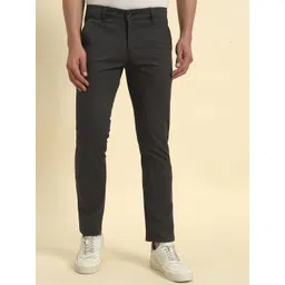 Cantabil Men Comfort Fit Easy Wash Mid-Rise Trousers-picture-11