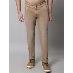 Cantabil Men Khaki Stretchable Jeans-picture-27
